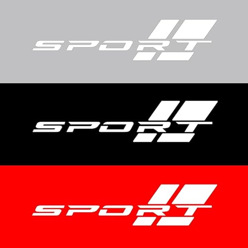 Image of Zhizhong Car Sport Decal,16 Inch Vinyl Sticker Fit for All Cars Side (2 pcs White)