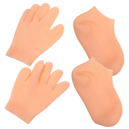 PLAFOPE Womens Moisturizing Gloves Overnight Cream Socks for Dry Skin Care Pair