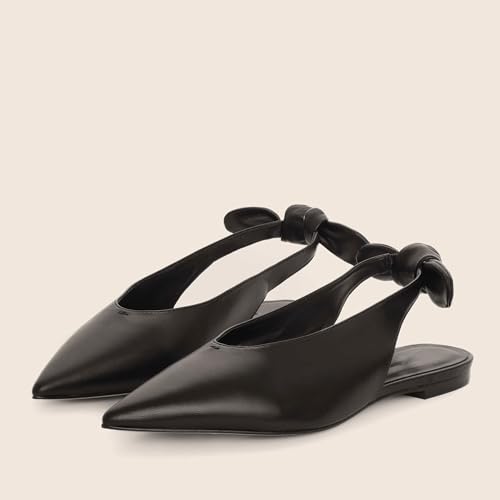 Slingback Flats for Women Comfortable Bow with Pointed Toe Trendy Flats for Women2