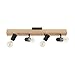 EGLO Kingswood 38" Modern Wood Track Light 4-LED Dimmable Adjustable Wall and Ceiling Fixture for Kitchen Island, Hallway, and Dinning Room, Black Finish -  98114A
