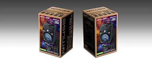 Muse M-1915 Dj - Trolley Party Bluetooth-Luidspreker Met Geel Led-Display, Telescopische Trekgreep En Houten Funier… - Image 6