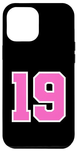 Número de Equipo Deportivo Rosa #19 Carcasa para iPhone 12 Pro MAX