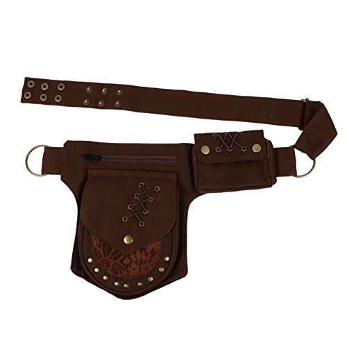 Large Phone Waist Pouch Adjustable Strap Multi-Pocket Crossbody Bag for Men and Women for Hiking Camping and Outdoor Activities