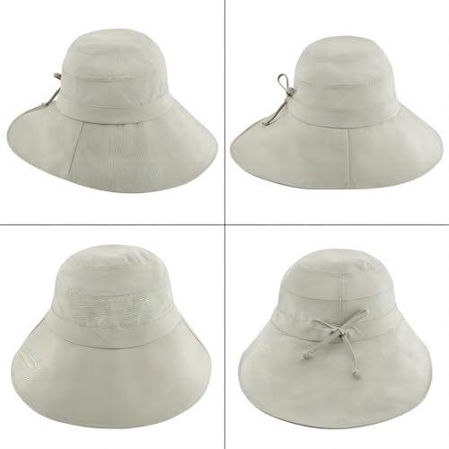 Chapéu de sol feminino com proteção UV, chapéu de verão de aba larga embalável, boné de algodão para