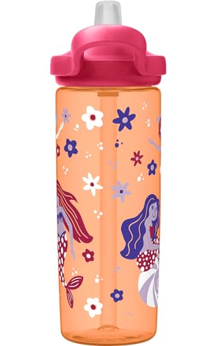 CamelBak Garrafa de água infantil Eddy+ de 590 ml com Tritan Renew – à prova de vazamento, sereia fl
