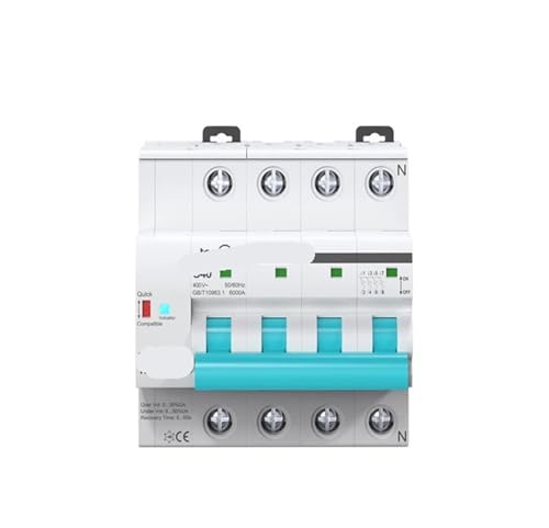 Disjoncteur temporisé 4P 63A trifasé pour tableau électrique