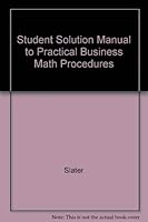 Student Solution Manual to Practical Business Math Procedures 0256098875 Book Cover