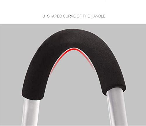 FGDFGDG Einkaufswagen Mit Sitzhocker, Einkaufstrolley 6 Räder, Aluminium-Einkaufswagen, Senioren, Lebensmitteleinkauf… – Bild 8