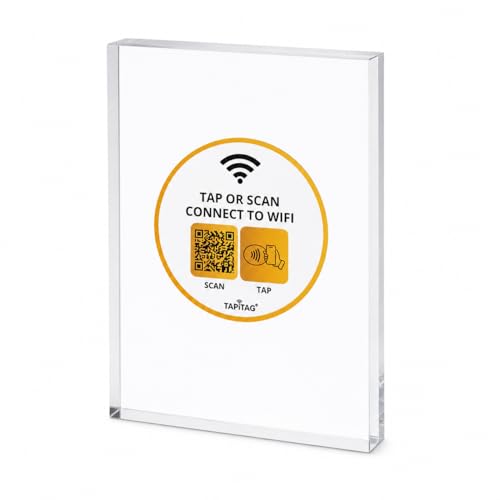 Borne Wifi Porter A6 en acrylique avec NFC pour tables de restaurant