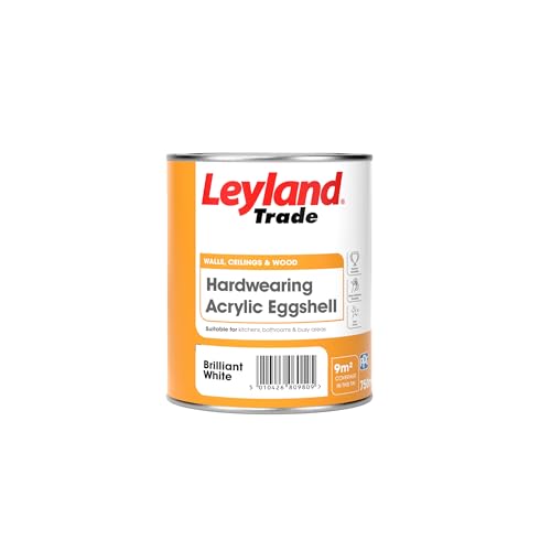 Leyland Trade Acrylic Eggshell Paint - Brilliant White 750ml