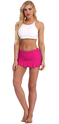 Image of Seagoo Swim Skirt Bottoms for Women Bikini Skirted Slimming Chlorine Resistant Swimwear