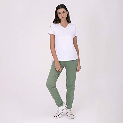 Camiseta Reta Feminina Gola V