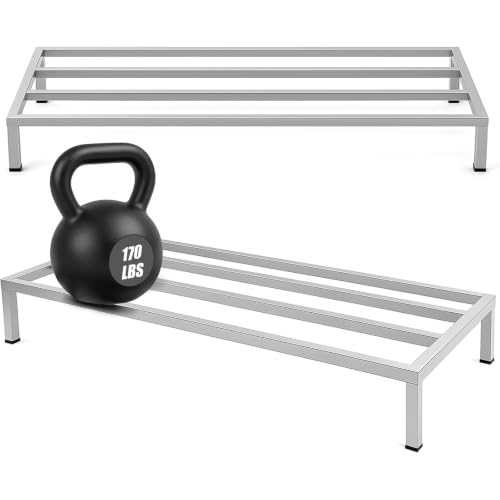 Image of MorningRo 2 Pack Dunnage Rack 60 inch Long x 20 inch Wide, 7.9 inch Height