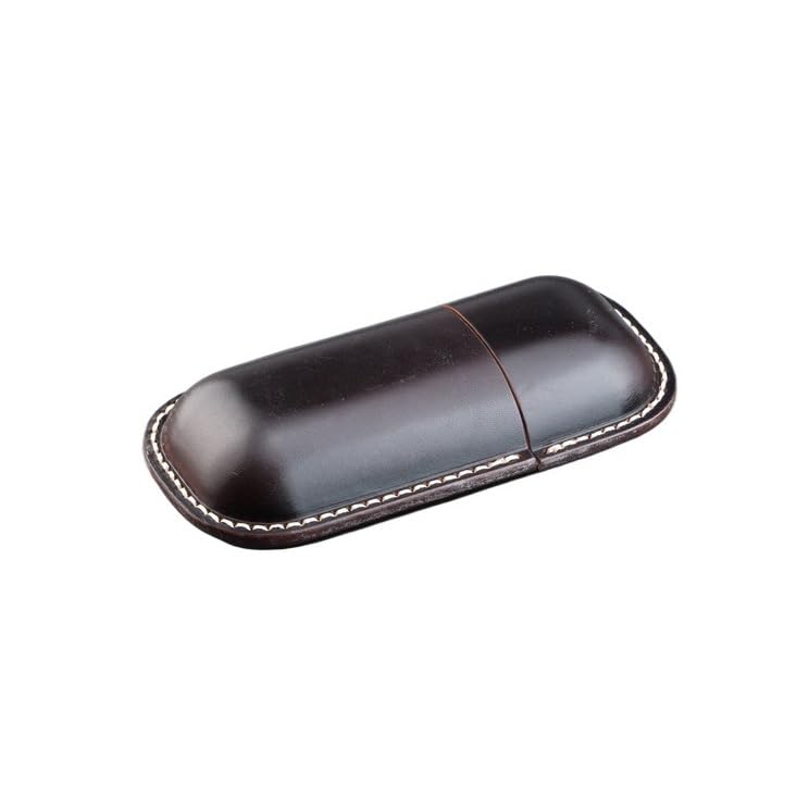 Brillenetui Echtes Leder handgemachte Brillenetui Retro Myopie Brillen Sonnenbrillen Aufbewahrungsbox Geeignet für Frauen, Männer, Kinder Sonnenbrillen Fall
