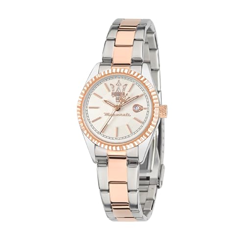 Maserati Orologio da donna, Collezione Competizione, movimento al quarzo, tempo e data, in acciaio e PVD oro rosa - R8853100504