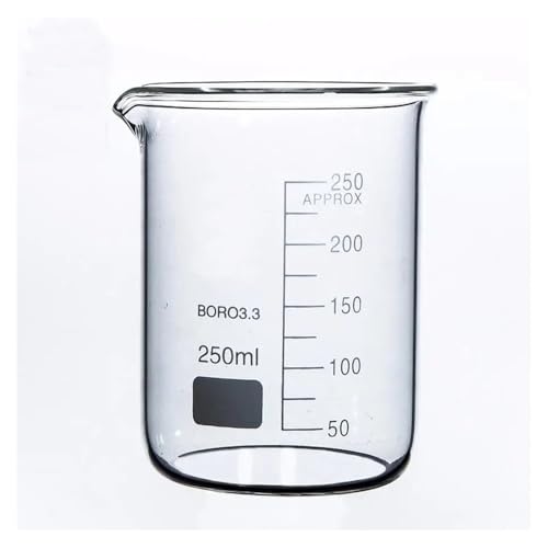 Bécher en verre borosilicaté 250ml de haute résistance thermique pour laboratoire