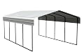 Cover-IT Carport 12 x 20 x 7 ft Charcoal Sturdy All-Steel Heavy Duty Canopy Shelter