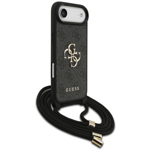 Coque iPhone Air Guess 4G Grand logo noir avec bandoulière CG Mobile