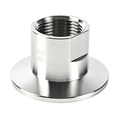Image of SS304 KF40 NPT Female Adaptor thread 3 /4 inch NW40 KF Female coupling ISO-KF40 X FNPT 3 /4 inch