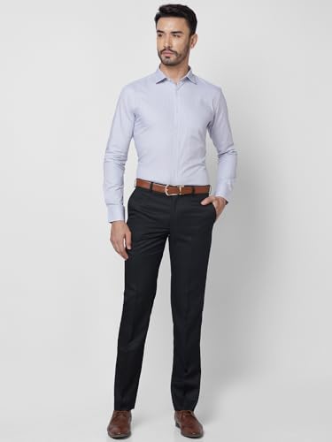 Image of Park Avenue Slim Fit Pure Cotton Checks Pattern Semi Cutaway Collar Formal Shirt