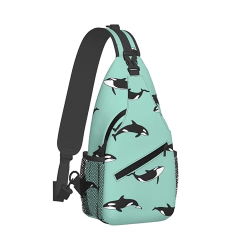 Pacific Ocean Whale Stylish Men'S Messenger Bag - Durable Polyester, Huge Capacity & Adjustable Strap2