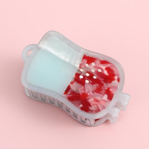 Blood Bag Claw Hair Clip Personalized Acetate Hair Claw Fit for Women Personalized Blood Bag Claw Hair Clip Funny Girls Gift