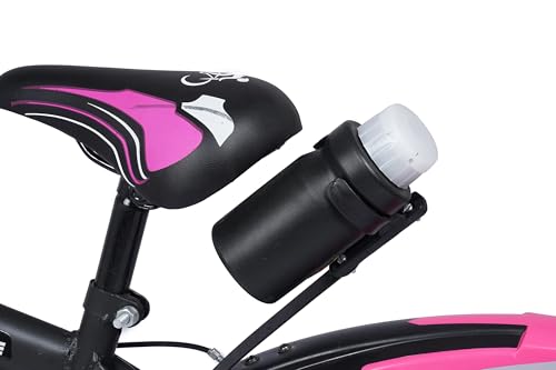 Image of NORMAN JR, Designed in Scandinavia EU Kids Bike Bicycle for Toddlers and Kids 16 Inch Fully Adjustable with Back Seat & Support for Boys and Girls Cycle for 5 to 8 Years, Pink