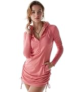 Palmyth Womens Swim Cover Up UPF 50+ Long Sleeve Hooded Dress with Pockets Sun Protection SPF Bea...