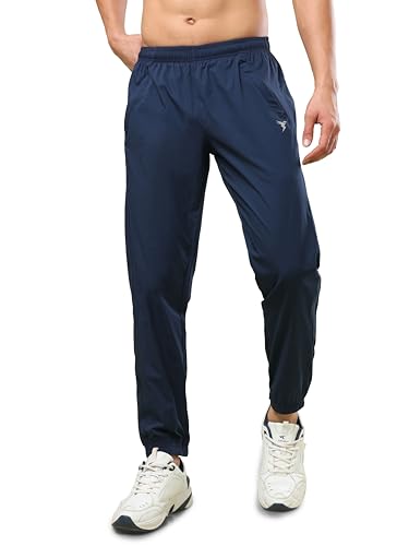 Image of TECHNOSPORT Men Mid Rise Regular Fit Solid Stretchable Joggers, Techno Dry for Regular Use and Sports