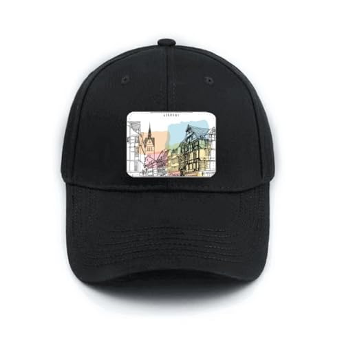 Casquette noire Hanovre Allemagne pour randonnée et voyage urbain
