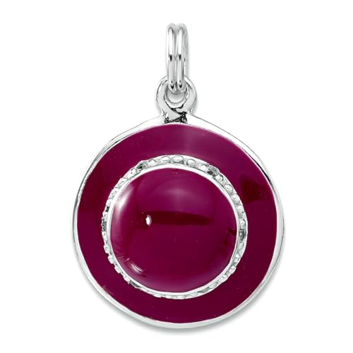 Collier avec pendentif en forme de chapeau en argent sterling 925 pour femme