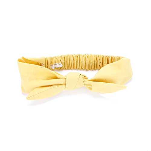 Peppercorn Kids Bow Tie-Up Headwrap - Solid - Yellow #TOP2