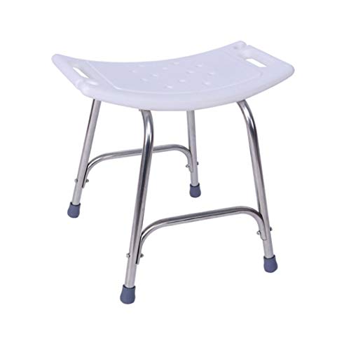 Nivok Bath Stools,Shower Chair Bath Seat, Height Adjustable Stainless Steel Bathroom Bath Chair Pe Bench Plate Curved Design,Bear 200Kg #TOP2