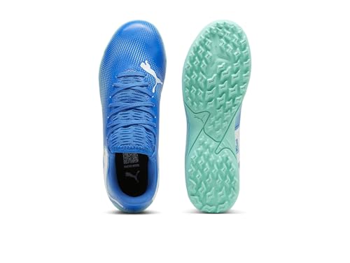 PUMA Tênis infantil unissex Future Play Turf Training, Hyperlink Blue-mint-puma branco, 18