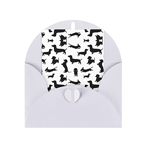 Cartes de vœux chien noir en papier nacré 10x15 cm pour toutes les occasions de l'année