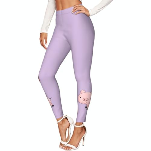 Leggings con estampado de cerdito pantalones deportivos de senderismo