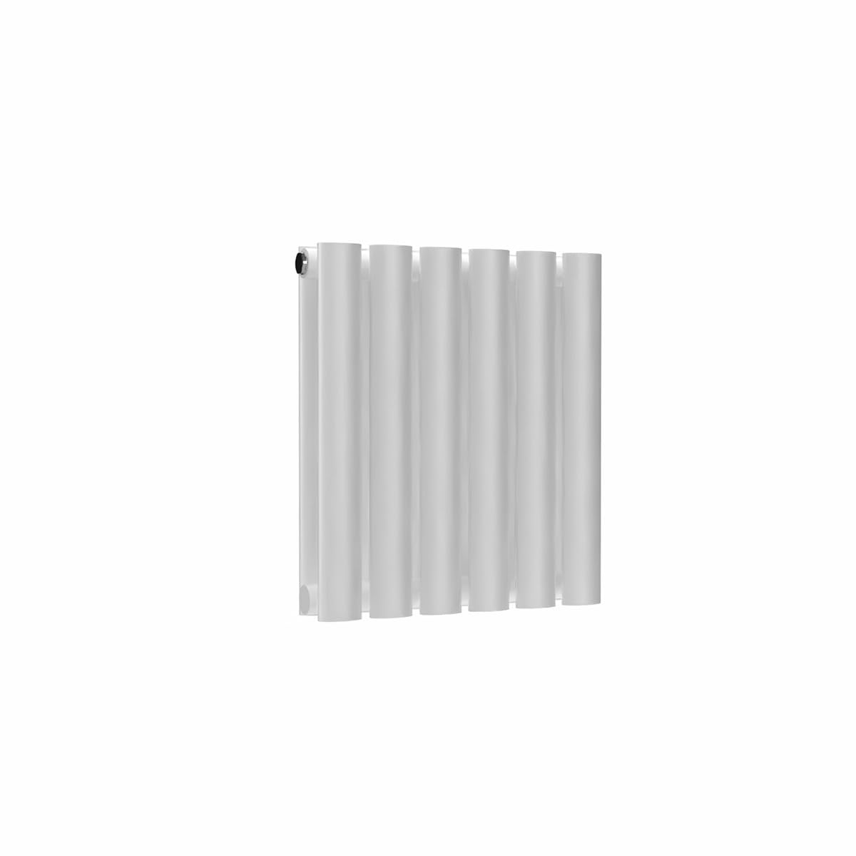 Lux Heat White Oval Horizontal Double Panel Designer Radiator 400Mm (H) X 360Mm (W)