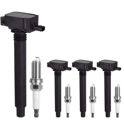 Ignition Coil Pack UF751 & Iridium Spark Plugs Compatible with