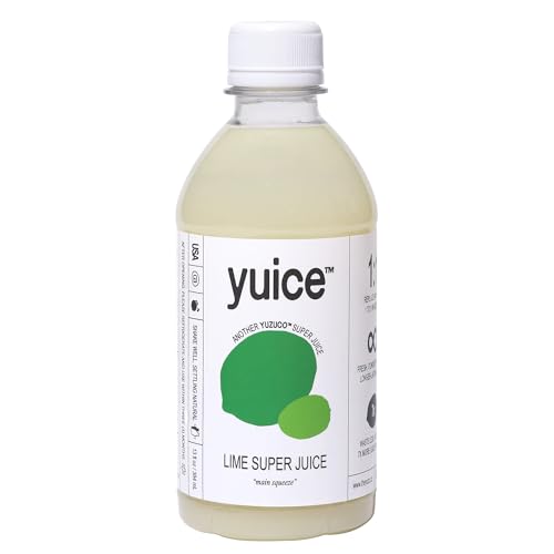Lime Super Juice for Cocktails – yuice™ by YUZUCO, Fresh-Tasting Bottled Lime Juice, 13 oz...