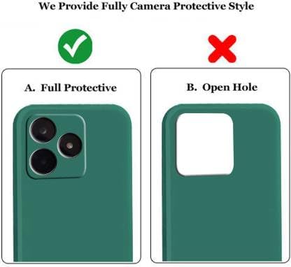 Image of A rtistque Liquid Silicone Back Cover Case for Realme C53 Shockproof TPU Soft Flexible with Camera Protection - Green