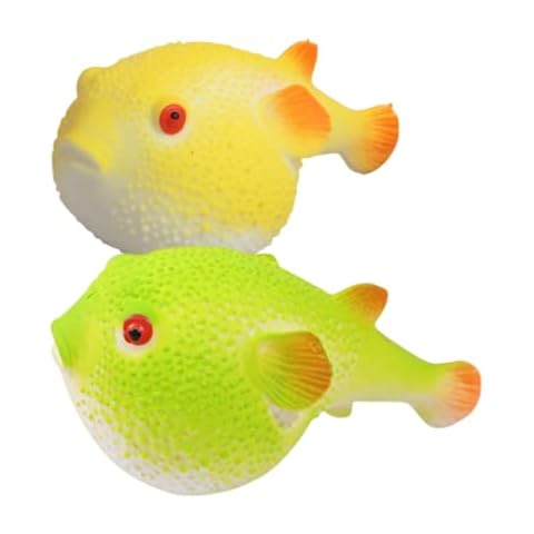 Ganjiang 2pack Emulation Puffer Fish Squeeze Toy Stress Balls Squishy Kids Party Favors Cover
