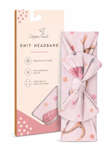 Copper Pearl Baby Bows: Soft and Stretchy Headbands for Baby Girls, Newborn and Toddler Hair Bows and Accessories, Stylish Bow Headband, Cheyenne