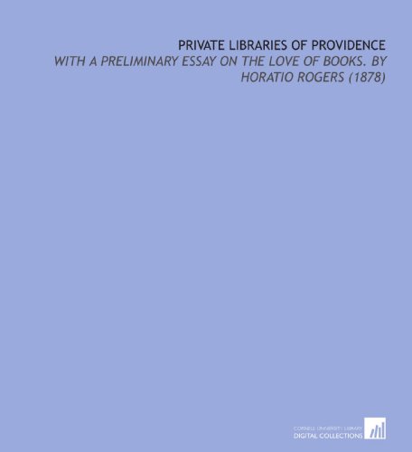Private Libraries of Providence: With a Prelimi... 1112182020 Book Cover
