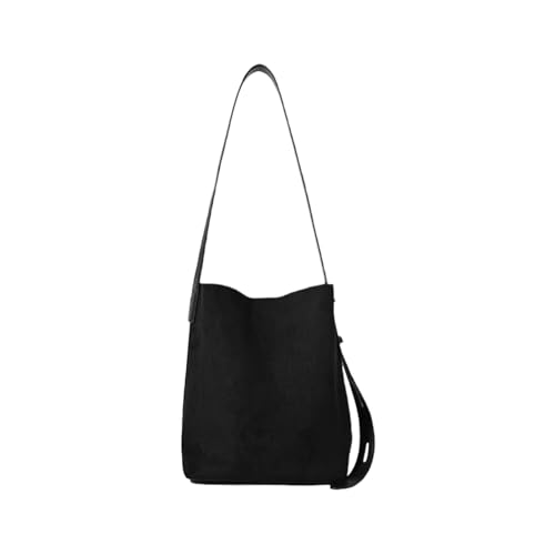 Itkcozcg Petit sac à main pour femme, sac à bandoulière avec poignée sur le dessus, sacoche et porte-monnaie avec sac à cosmétiques, seau à bandoulière pour femme, Noir , One Size