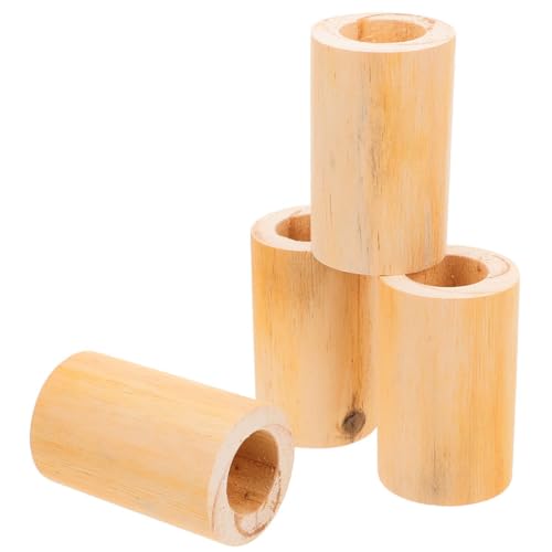 Elevadores de muebles de madera para sofá y cama con base resistente redonda 2