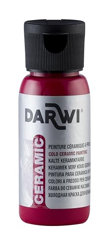 DARWI DA0380050420C Flacon Peinture Brillante Céramique Coloris Carmin 50ML