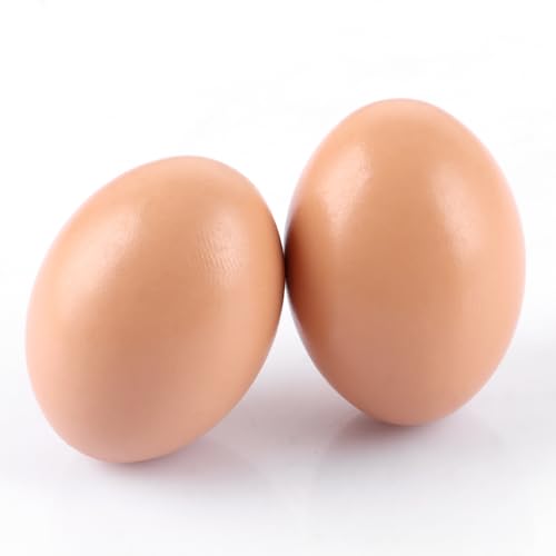 LDXDRU 40er-Set Holzeier Nesteier für Hühner Eier Gipseier Legenester für Hühner Ei aus Holz Perfekt für Hühnerställe & Legenester als Nesthilfe