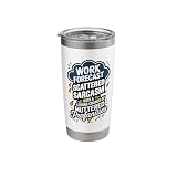 Work Forecast Scattered Sarcasm Employees Humor Quote Stainless Steel Insulated Tumbler