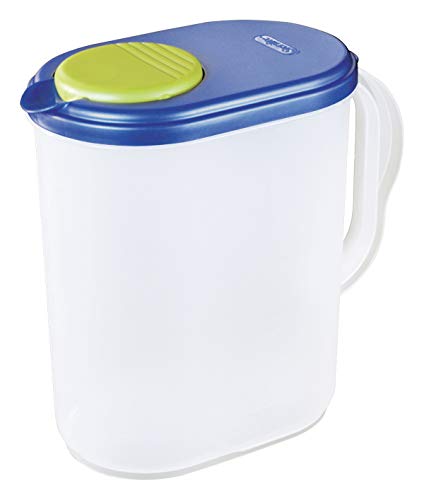 1 Gallon Pitcher Blue Lid w/Lime tab Freezer and Dishwasher Safe Mix Drinks