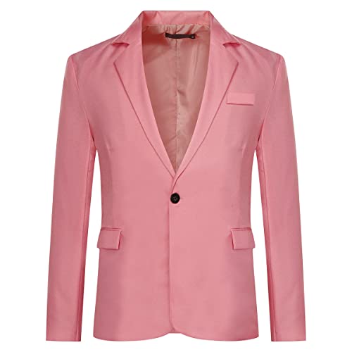 Blazer décontracté homme YUNCLOS veste chic à revers cranté 1 bouton